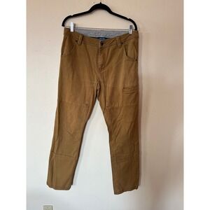 Kavu Mens 32 Brown Reinforced Knee Outdoor Hiking Utility Pants Tobacco Twill